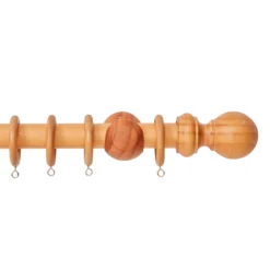 Harrison Drape 28mm Wood 2.4m Curtain Pole Kit