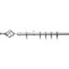 Extendable Cage Finial Curtain Pole - Chrome - 1.2-2.1m (16/19mm) -Home Furniture 12831956 2134831967443092