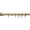 Extendable Ball Finial Curtain Pole - Antique Brass - 1.2-2.1m (25/28mm) -Home Furniture 12831965 2144831957287945
