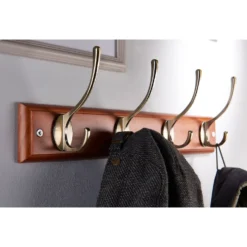 None Beech Victorian Hook Rail - Antique Brass - 4 Hooks -Home Furniture 12832351 1844846153966032