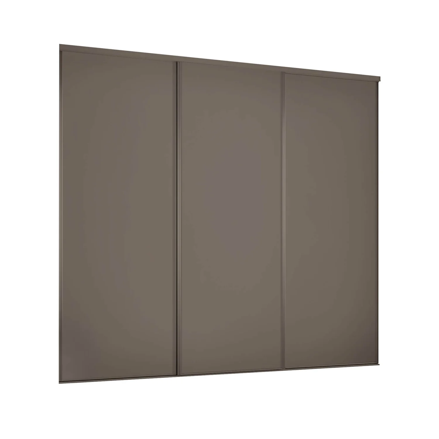 Classic 3 Door Sliding Wardrobe Kit Stone Grey Panel (W)2216 X (H)2260mm 3 Classic 3 Door Sliding Wardrobe Kit Stone Grey Panel (W)2216 X (H)2260mm