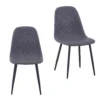 Perth Diamond Back Dining Chair - Set Of 2 - Grey 1 Perth Diamond Back Dining Chair - Set Of 2 - Grey -Home Furniture 12835997 7824910181459258