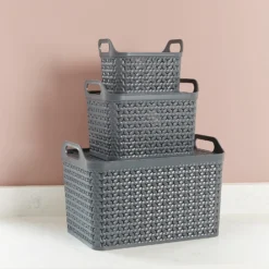 Small Urban Storage Basket With Lid - Graphite -Home Furniture 12837349 4634960190076618
