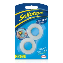 Sellotape On-Hand Dispenser Refills Super Clear Tape 2 Rolls -Home Furniture 12838862 1035033041823649
