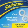Sellotape On-Hand Dispenser Refills Super Clear Tape 2 Rolls 1 Sellotape On-Hand Dispenser Refills Super Clear Tape 2 Rolls -Home Furniture 12838862 1575033041784151