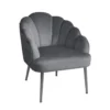 Sophia Scallop Occasional Chair - Grey -Home Furniture 12838886 1074841227080300