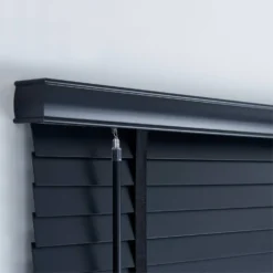 50mm Wood Venetian Blind - Black - 90x130cm -Home Furniture 12838984 7484833173158338