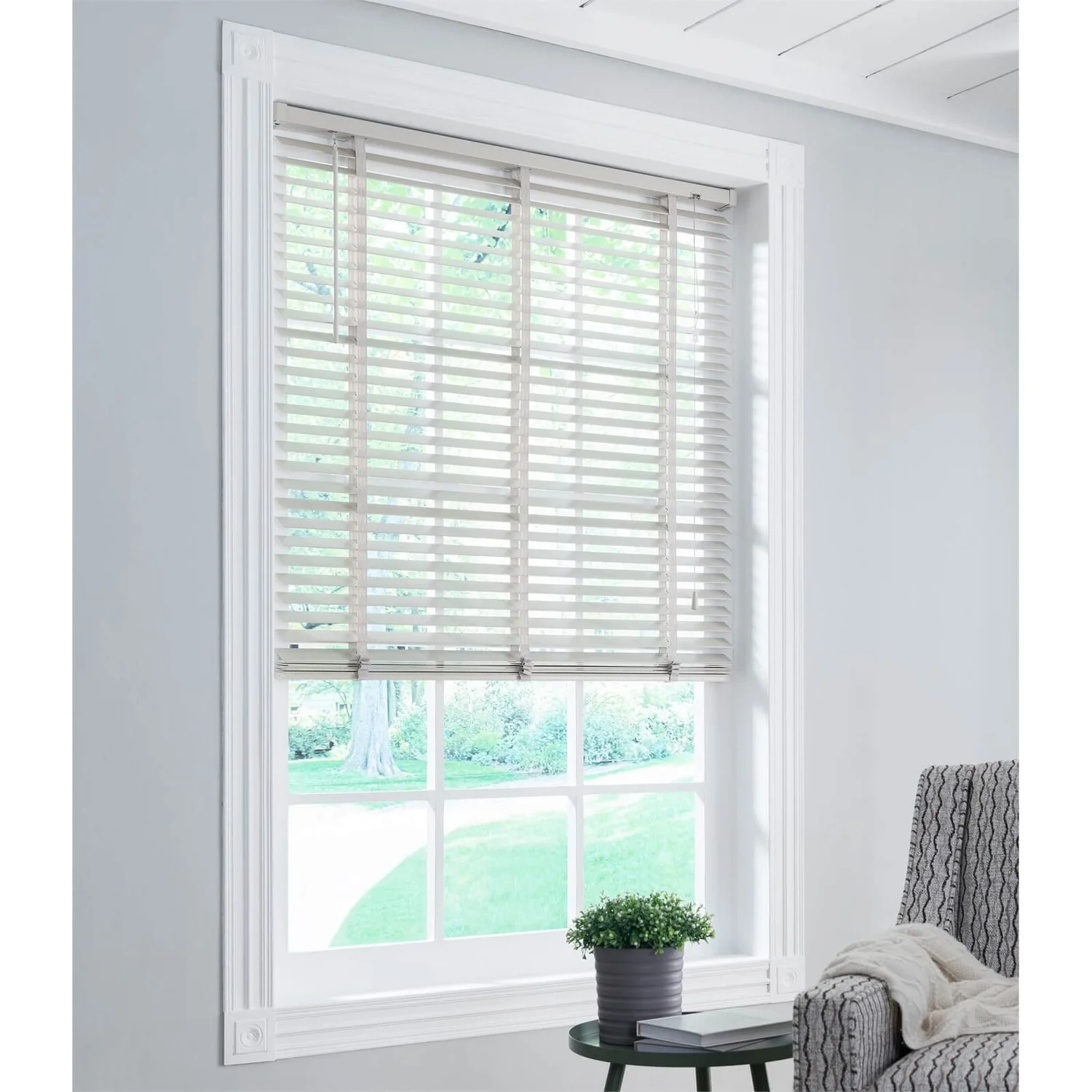 50mm Wood Venetian Blind - Grey - 70x130cm 5 50mm Wood Venetian Blind - Grey - 70x130cm - Image 3
