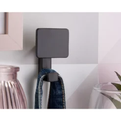 Square Back Hook - Matt Black -Home Furniture 12839165 1504995166115031