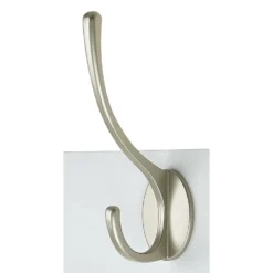 6 Victorian Satin Nickel Hooks On White Bloc Board -Home Furniture 12839295 4854964414493831