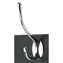 6 Victorian Chrome Hooks On Black Bloc Board -Home Furniture 12839305 2934964414512515