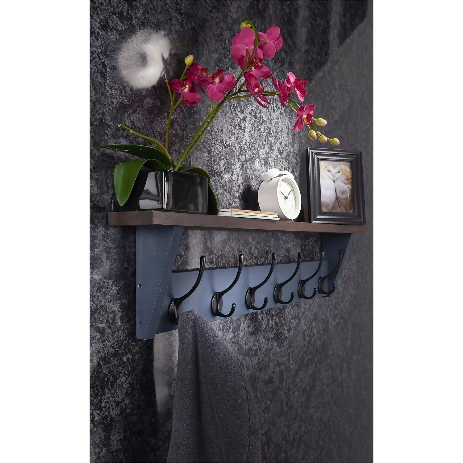6 Black Victorian Hook On Grey Shelf Combo 5 6 Black Victorian Hook On Grey Shelf Combo - Image 3