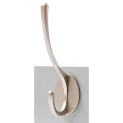 2 Victorian Satin Nickel Hooks On Dove Bloc Board -Home Furniture 12839443 3674964414541573