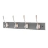 4 Victorian Satin Nickel Hooks On Slate Grey Bloc Board -Home Furniture 12839547 1354845861908277