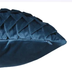 None Velvet Pintuck Cushion - Teal -Home Furniture 12839768 1454832959064550