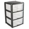 Mobile Tower Unit With 3 Large Drawers - Volcanic Ash With Frosted Drawers 2 Mobile Tower Unit With 3 Large Drawers - Volcanic Ash With Frosted Drawers -Home Furniture 12840081 1144900093316826