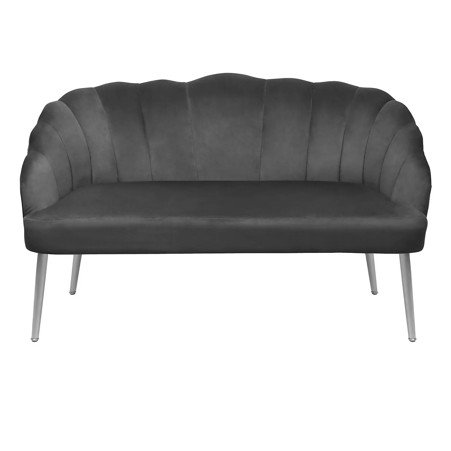 Sophia Scallop Occasional Sofa - Grey 5 Sophia Scallop Occasional Sofa - Grey - Image 3