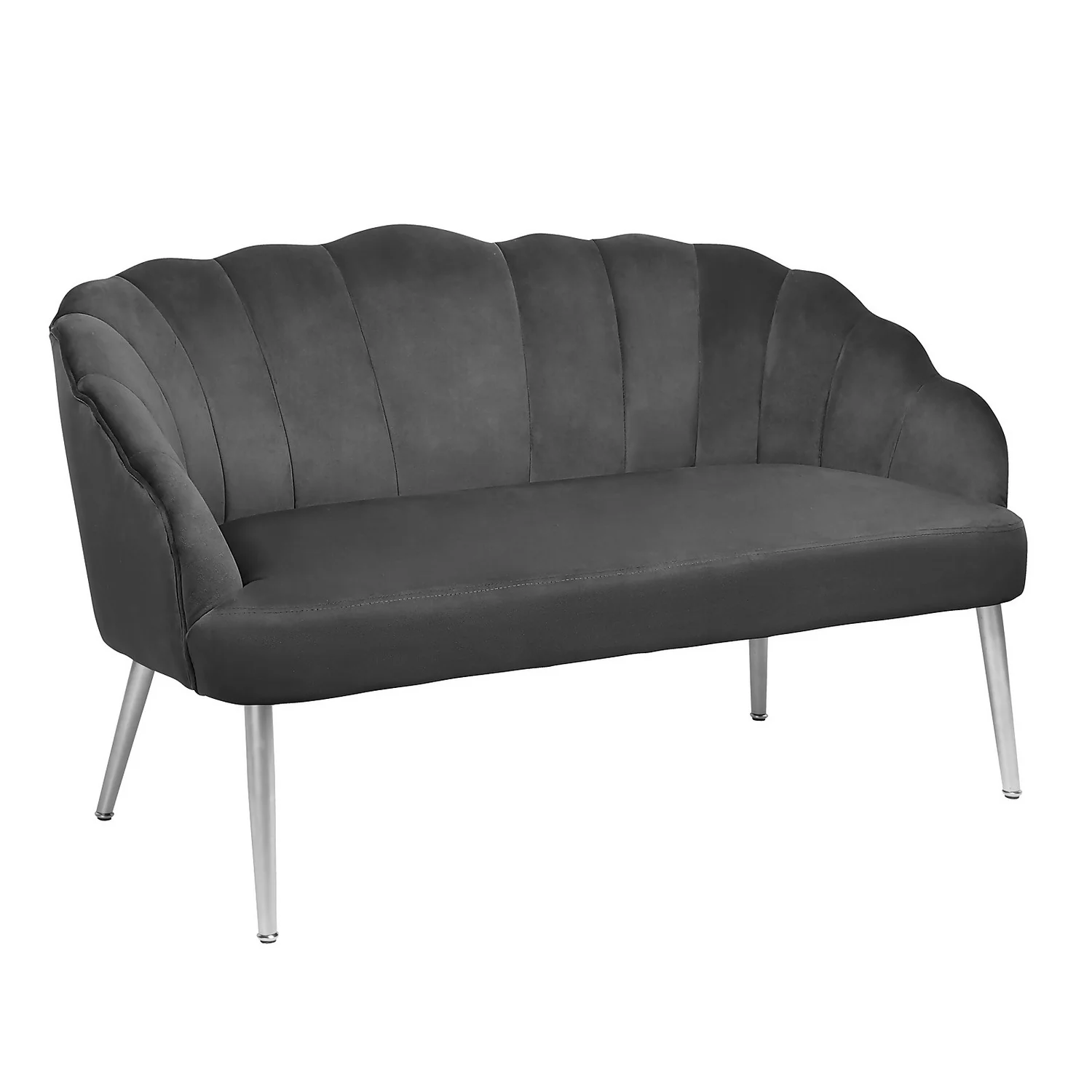 Sophia Scallop Occasional Sofa - Grey 3 Sophia Scallop Occasional Sofa - Grey