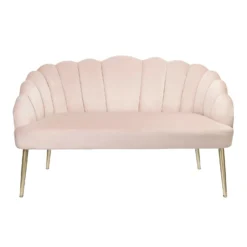 Sophia Scallop Occasional Sofa - Blush -Home Furniture 12840480 1494875398592909