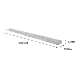 Flexi Storage Decorative Shelving Photo Shelf Grey Oak 1200x35x100mm -Home Furniture 12878518 8514976461911132