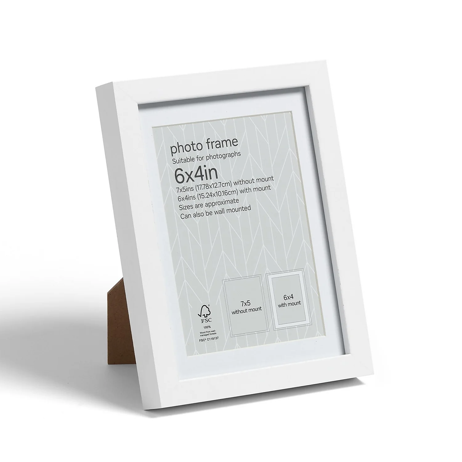 Box Photo Frame - 6x4" - White 3 Box Photo Frame - 6x4" - White