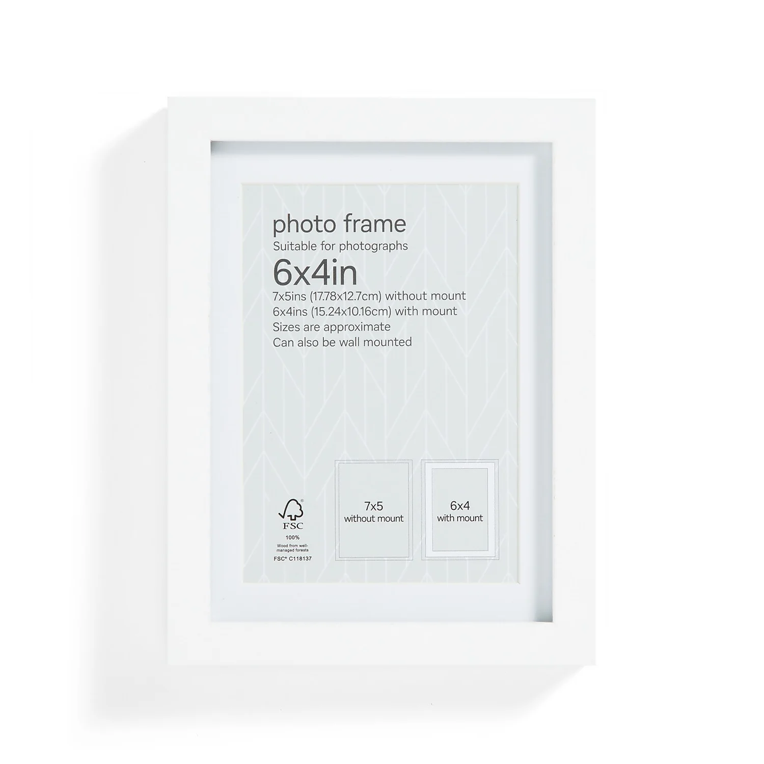 Box Photo Frame - 6x4" - White 6 Box Photo Frame - 6x4" - White - Image 4