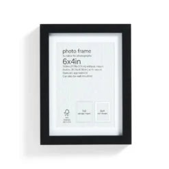 Box Photo Frame - 6x4" - Black -Home Furniture 12879234 1494853904046443