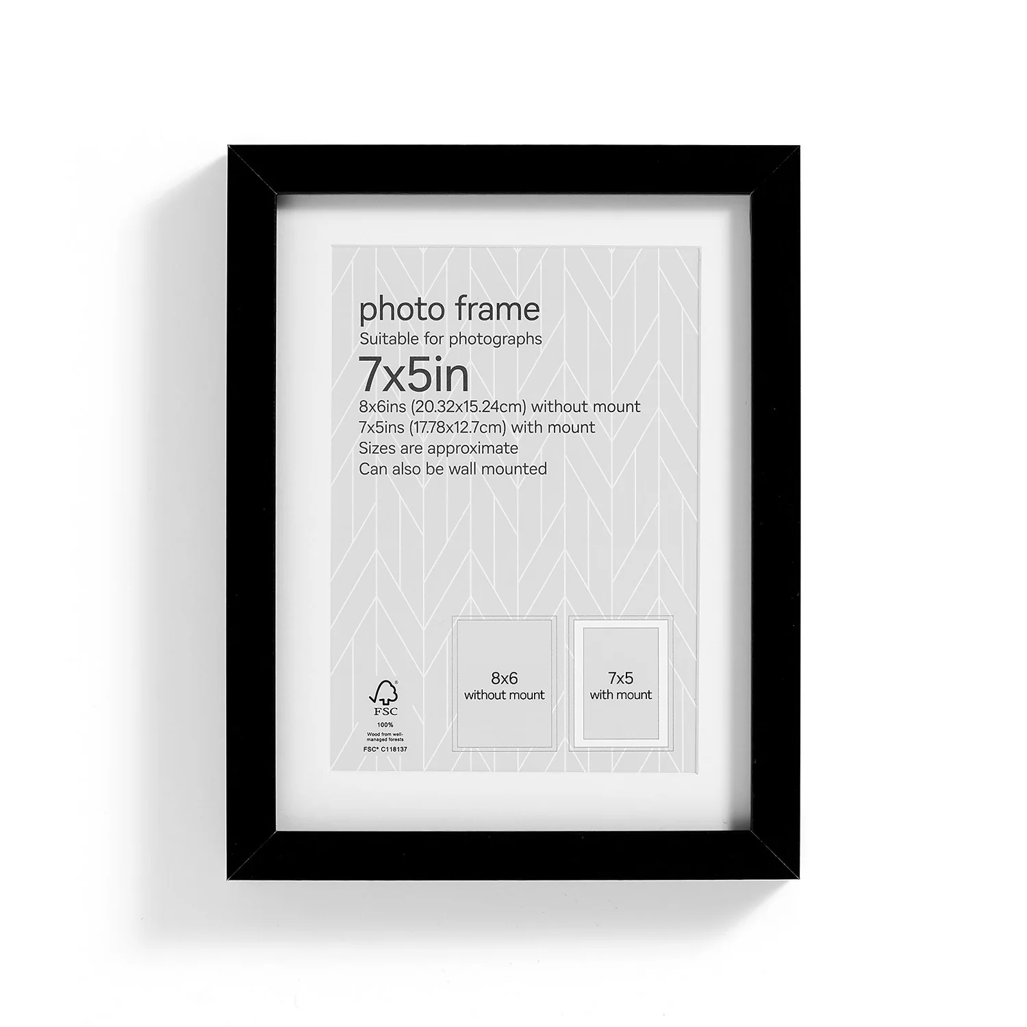 Box Photo Frame - 7x5" - Black 6 Box Photo Frame - 7x5" - Black - Image 4