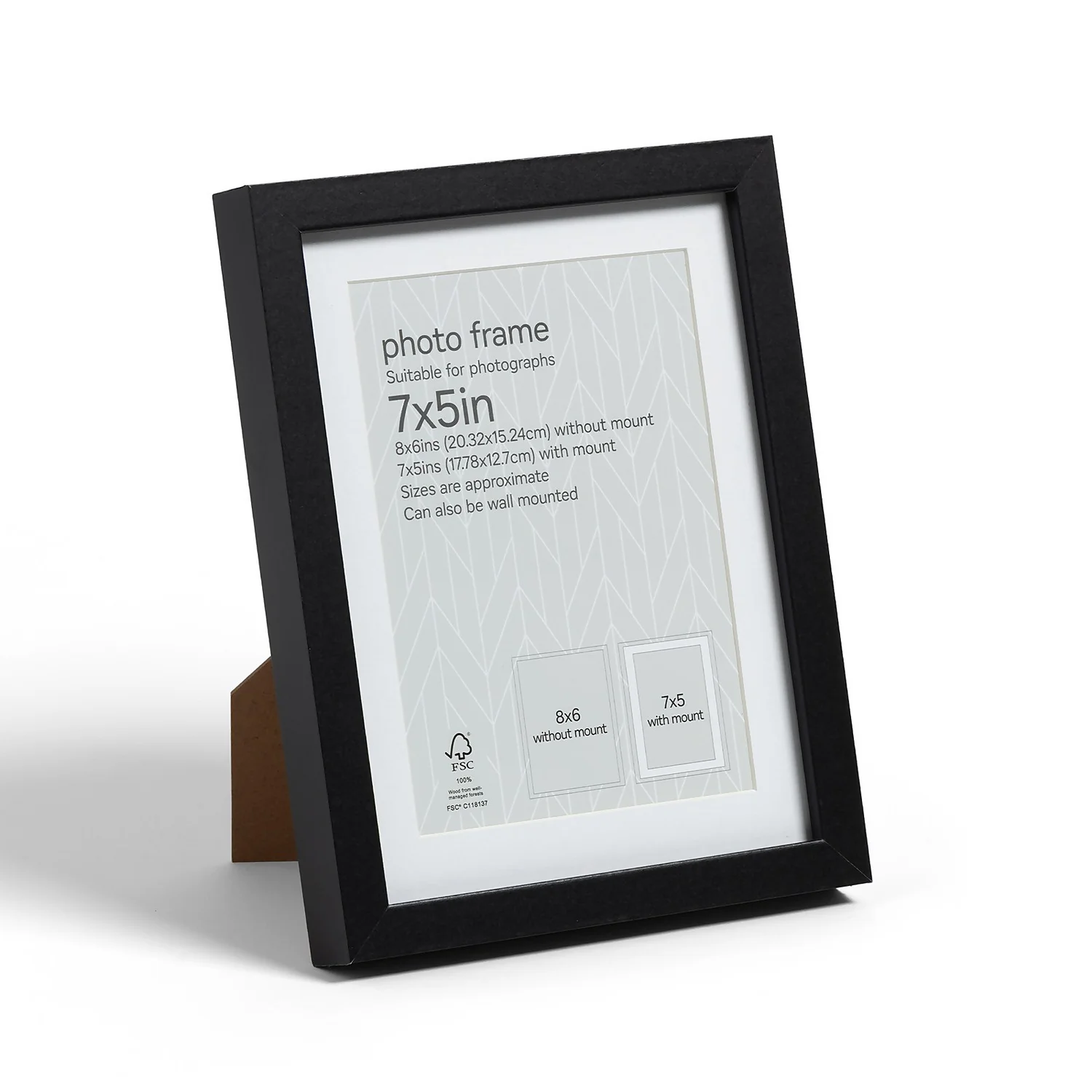 Box Photo Frame - 7x5" - Black 3 Box Photo Frame - 7x5" - Black