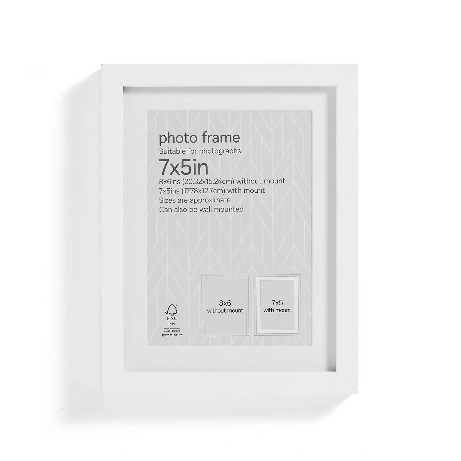 Box Photo Frame - 7x5" - White 6 Box Photo Frame - 7x5" - White - Image 4