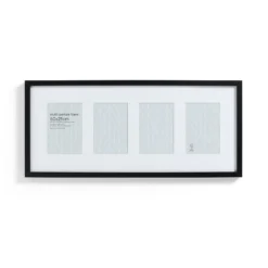 Box Photo Frame Multi Aperture - 60x25cm - Black -Home Furniture 12879257 3634907795694915