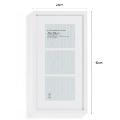 Box Photo Frame Multi Aperture - 40x20cm - White -Home Furniture 12879258 1564853904590211