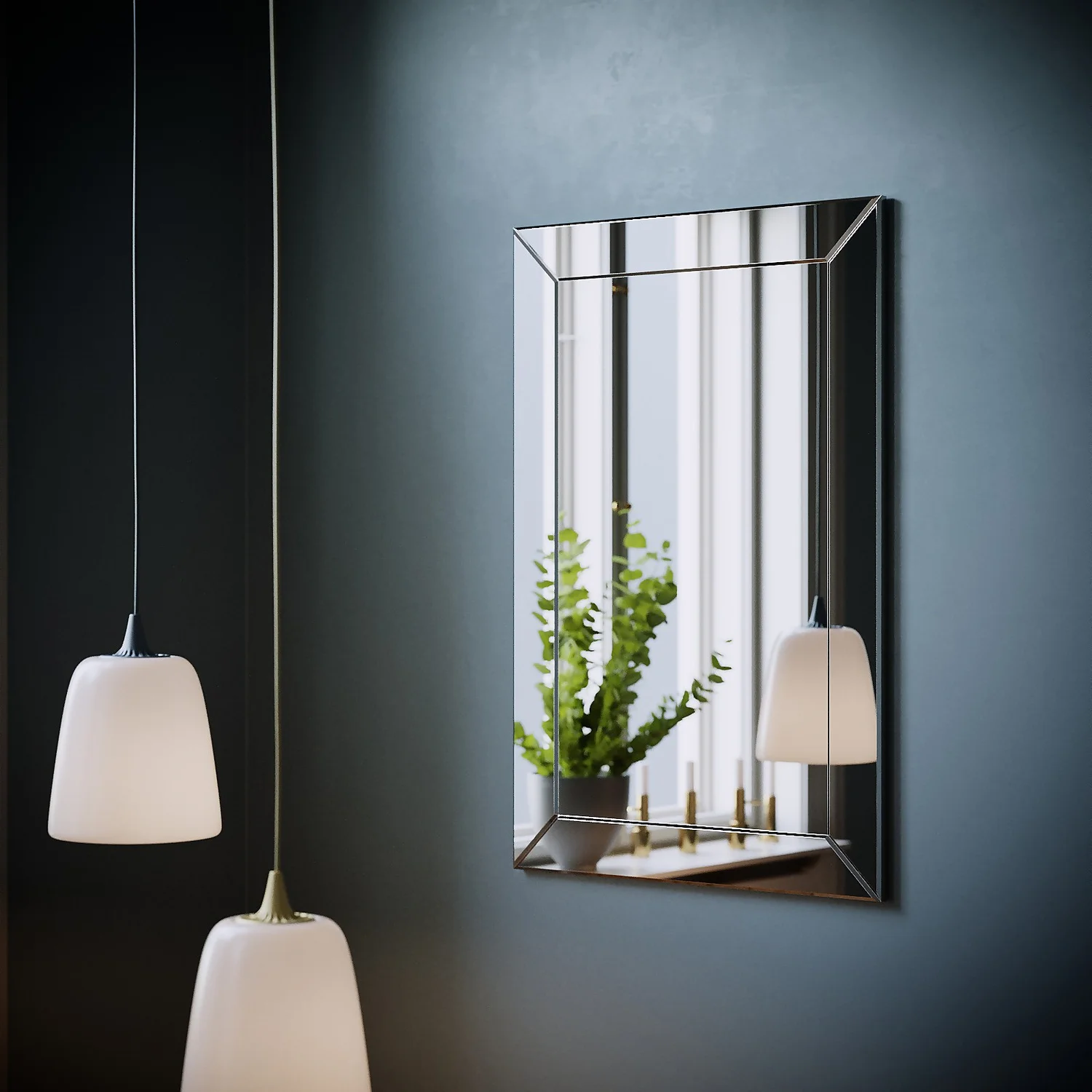 Bevelled Edge Mirror - 90x60cm 4 Bevelled Edge Mirror - 90x60cm - Image 2