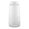 Ridged Glass Vase - Clear -Home Furniture 12879296 9984860349981488