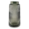 Ridged Glass Vase - Smoke -Home Furniture 12879297 1694860349981827