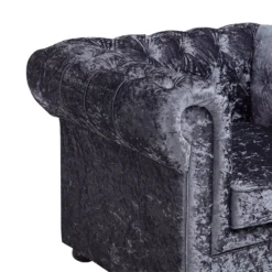 Chesterfield Crushed Velvet Armchair - Petrol Blue -Home Furniture 12882324 4874843612998858