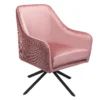 Pia Pleat Swivel Chair - Rose -Home Furniture 12882869 1394887373266915