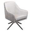 Pia Pleat Swivel Chair - Silver -Home Furniture 12882871 7524887373032990