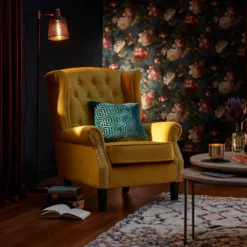 Chester Armchair - Mustard -Home Furniture 12882875 2124887372840336