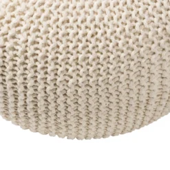 Charles Chunky Knit Pouffe - Cream 11 Charles Chunky Knit Pouffe - Cream -Home Furniture 12882880 1564898261798049