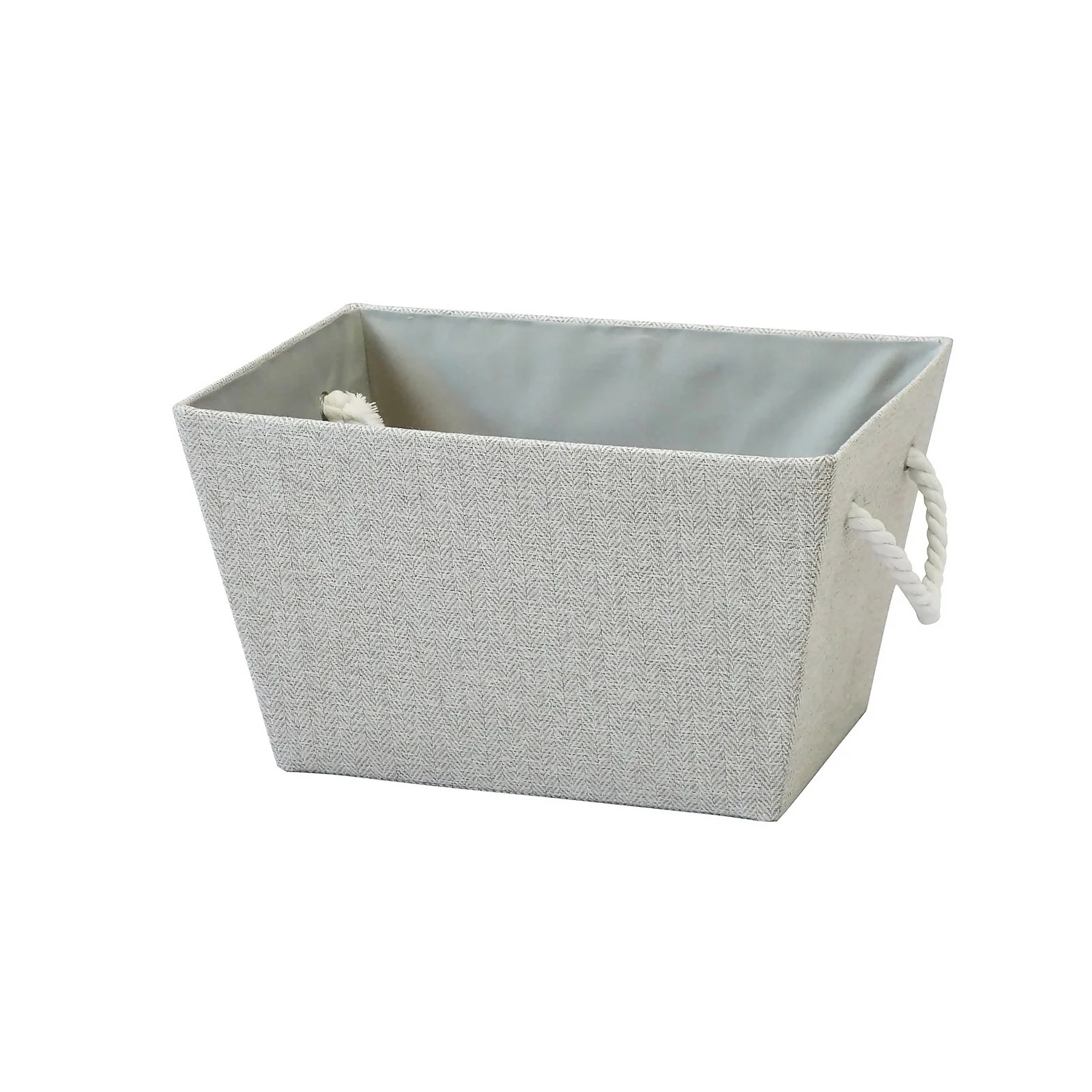 Neutral Herringbone Medium Storage Basket 3 Neutral Herringbone Medium Storage Basket