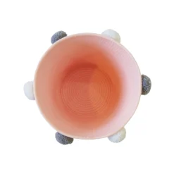 Round Cotton Rope Blush Pom Pom Basket 9 Round Cotton Rope Blush Pom Pom Basket -Home Furniture 12886596 9294857031512957