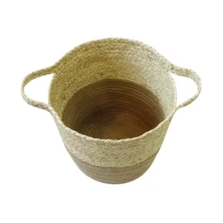 Neutral Corn And Jute Medium Woven Basket -Home Furniture 12886599 1214857031649487