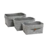 Set Of 3 Grey Oval Felt Baskets -Home Furniture 12886601 1724857031602681