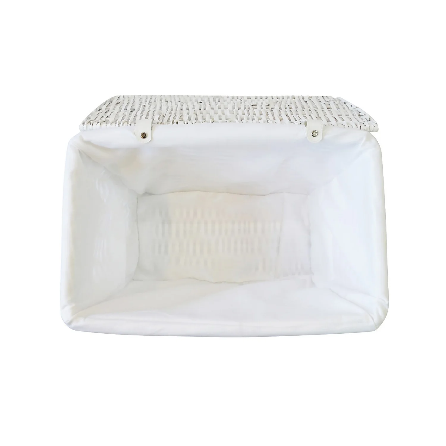 White Willow Lined Medium Storage Basket 5 White Willow Lined Medium Storage Basket - Image 3