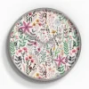 None Jones Crystal Wall Clock - Floral -Home Furniture 12888456 1744843280628267