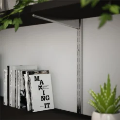 Twin Slot Shelving Kit - 1219mm Krome Twinslot And 120mm Brackets - Chrome Effect -Home Furniture 12888690 2034843286654898