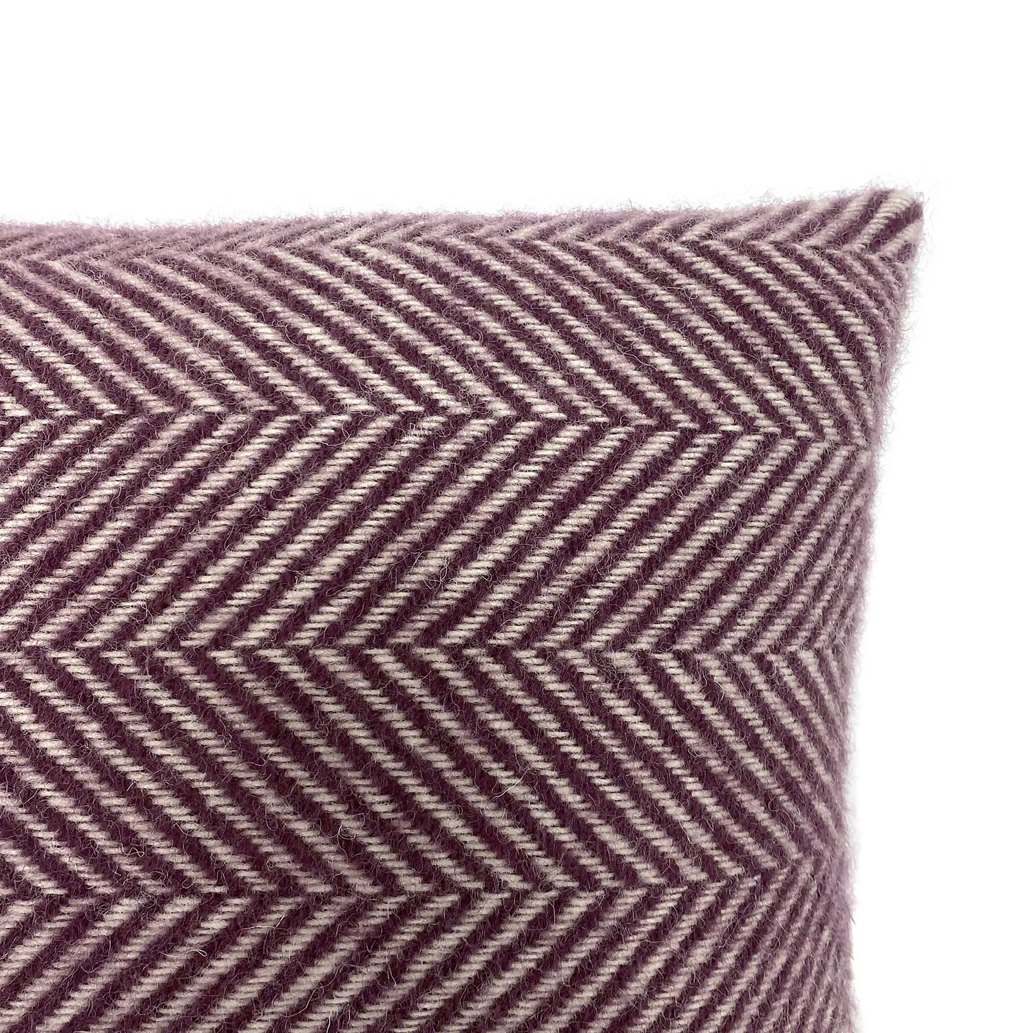 Country Living Wool Herringbone Cushion - 30x50cm - Grape 4 Country Living Wool Herringbone Cushion - 30x50cm - Grape - Image 2