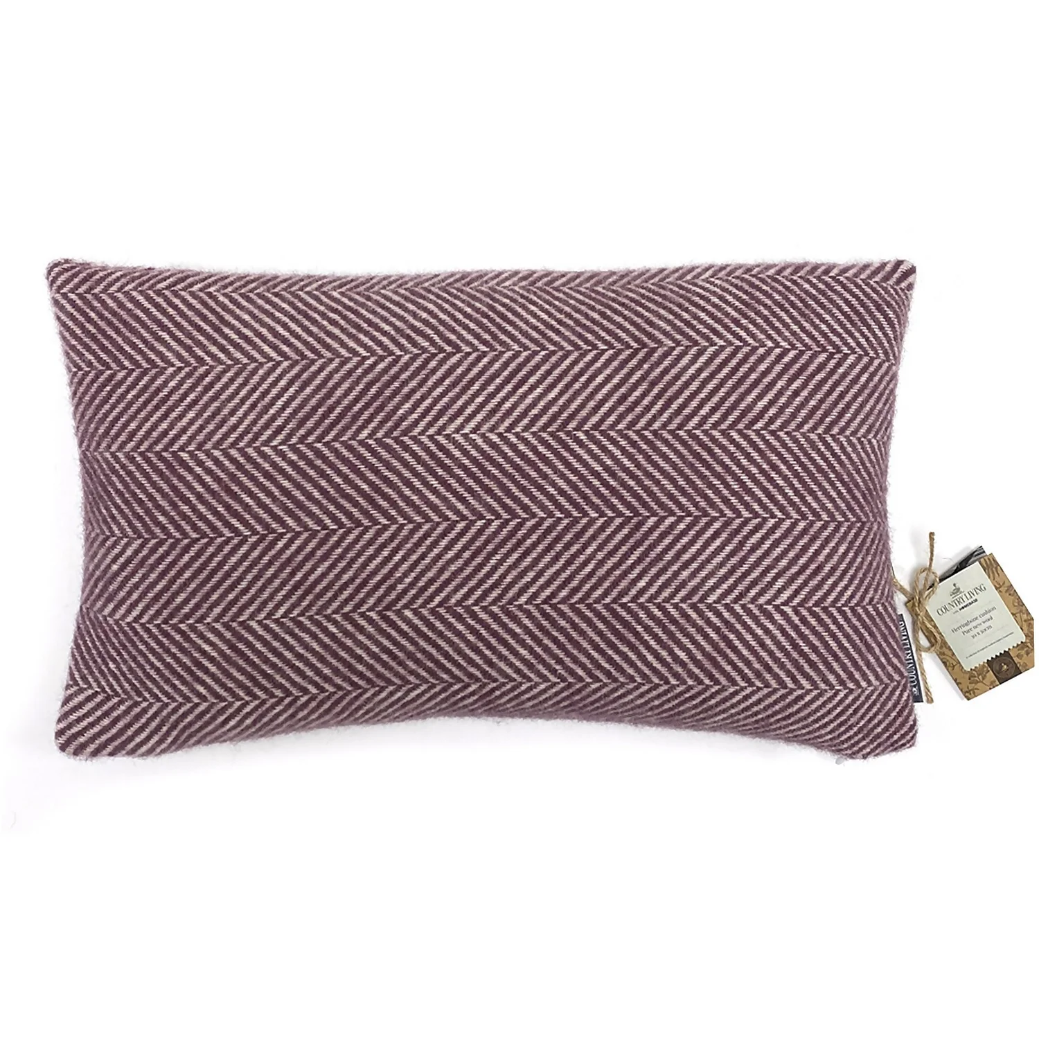 Country Living Wool Herringbone Cushion - 30x50cm - Grape 3 Country Living Wool Herringbone Cushion - 30x50cm - Grape