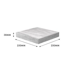 Flexi Storage Decorative Shelving Floating Shelf Grey Oak 250x38x250mm -Home Furniture 12889892 4994976219095233